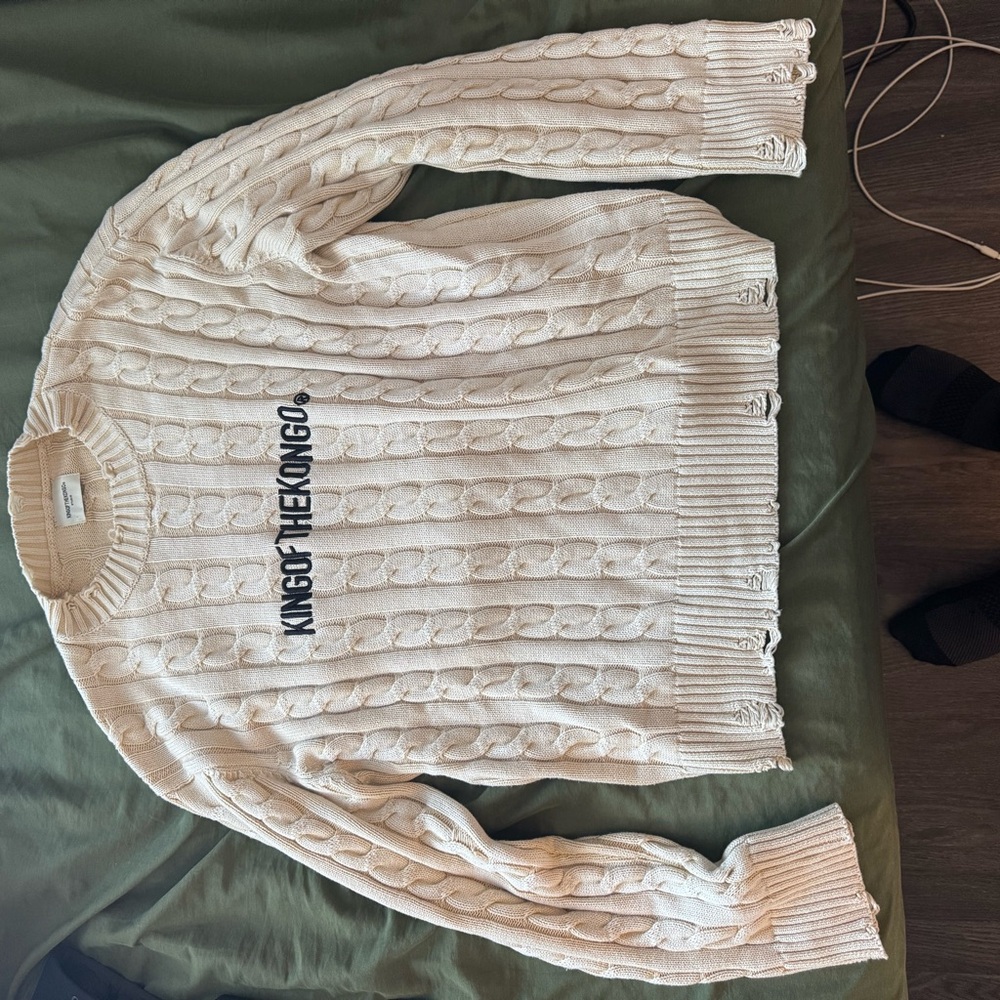 Cream Cable Knit Sweater